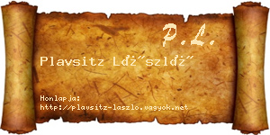 Plavsitz László névjegykártya